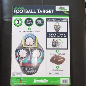 Franklin Future Champs Inflatable Football Target - Black, White, Red